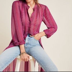 Maeve for Anthropologie Imogen Sheer Tunic